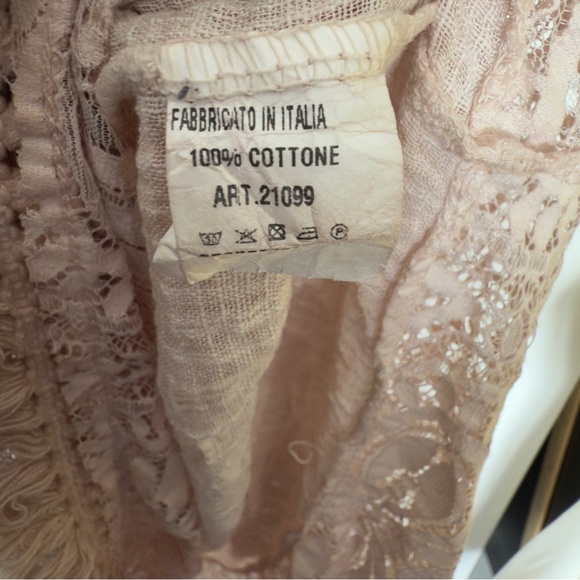 โ๏ธ Boho Italian Embroidered Fringe Cotton Dress โ One Size (Fits M/L) - Picture 5 of 5